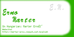 erno marter business card